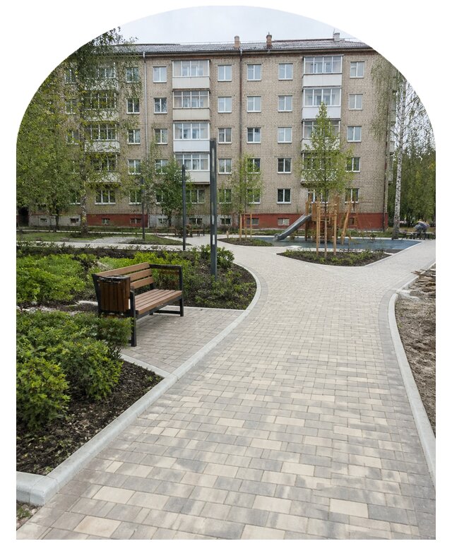 Благоустройство двора МКД под ключ в Петрозаводске от 253750 р. | Метпроект-Птр