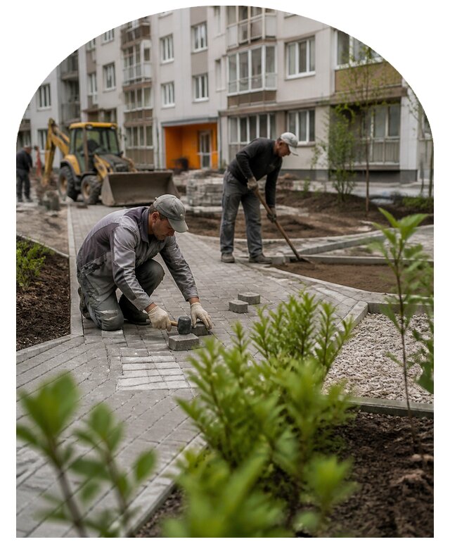 Благоустройство двора многоквартирного дома в Петрозаводске