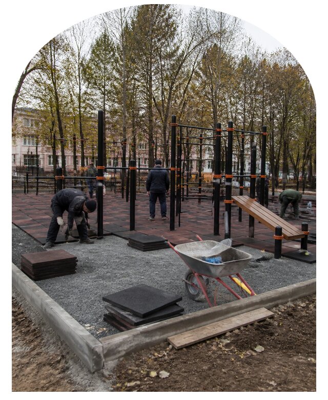 Проектирование и строительство воркаут площадки в Петрозаводске